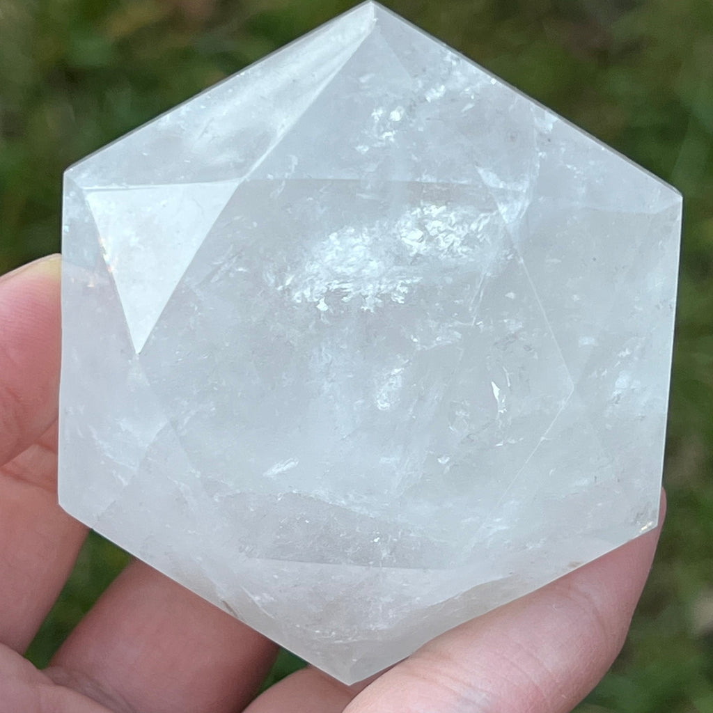 Cuart forma diamant caliate extra, cristal de stanca/cuart incolor model 3 A, druzy.ro, cristale 6