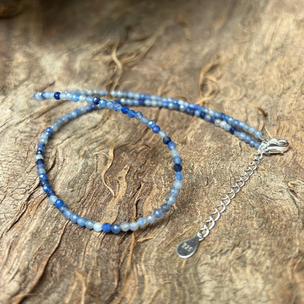 Colier aventurin albastru Luma #45, pietre semipretioase - druzy.ro 4 