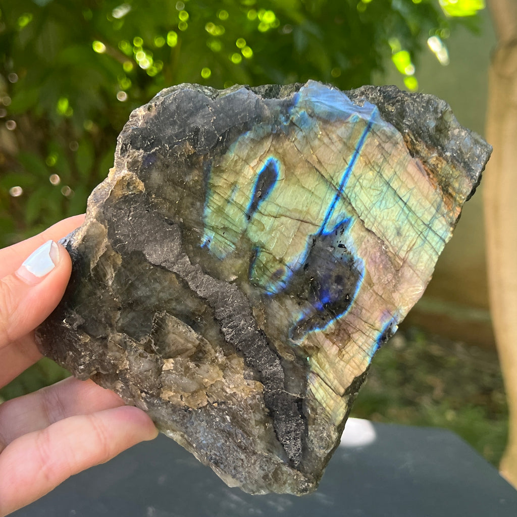 Felie labradorit model 4, pietre semipretioase - druzy.ro 2 