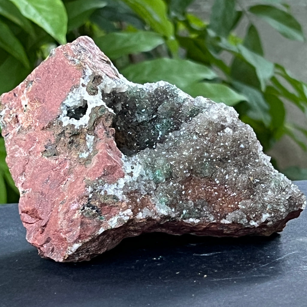 Cluster de dolomit cu malachit în matrice de cupru, model 7, pietre semipretioase - druzy.ro 4 