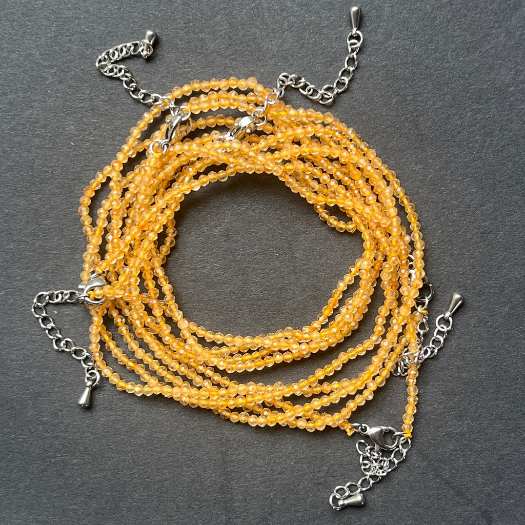 Colier Citrin sfere 2 mm, pietre semipretioase - druzy.ro 2 