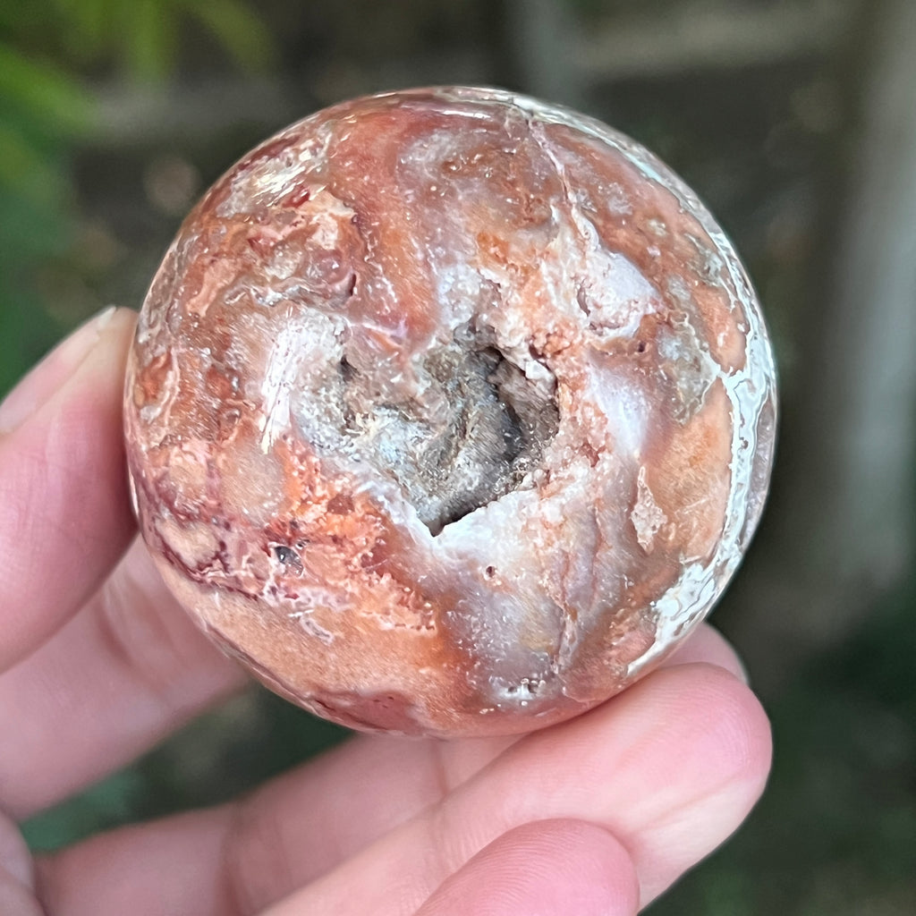 Sfera agat Crazy Lace | Model 7, pietre semipretioase - druzy.ro 3 