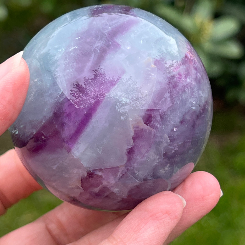 Sfera fluorit curcubeu model 9, pietre semipretioase - druzy.ro 9 