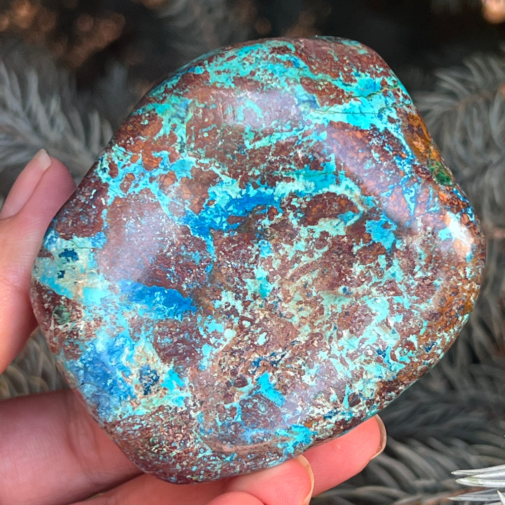 Shattuckite forma libera/palmstone m13, pietre semipretioase - druzy.ro 10 