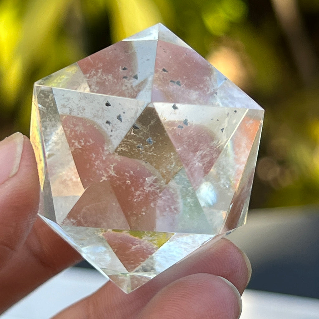 Icosaedru cuart incolor / cristal de stanca m10, pietre semipretioase - druzy.ro 3 