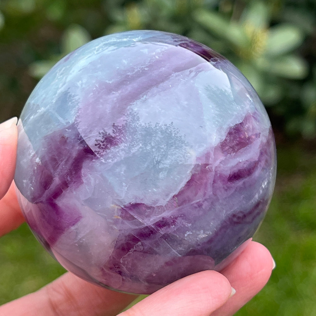 Sfera fluorit curcubeu model 9, pietre semipretioase - druzy.ro 8 