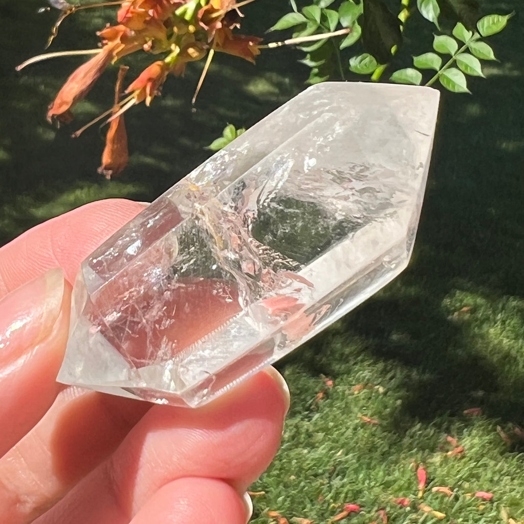 Dublu varf cristal de stanca/cuart incolor model mini14, pietre semipretioase - druzy.ro 2
