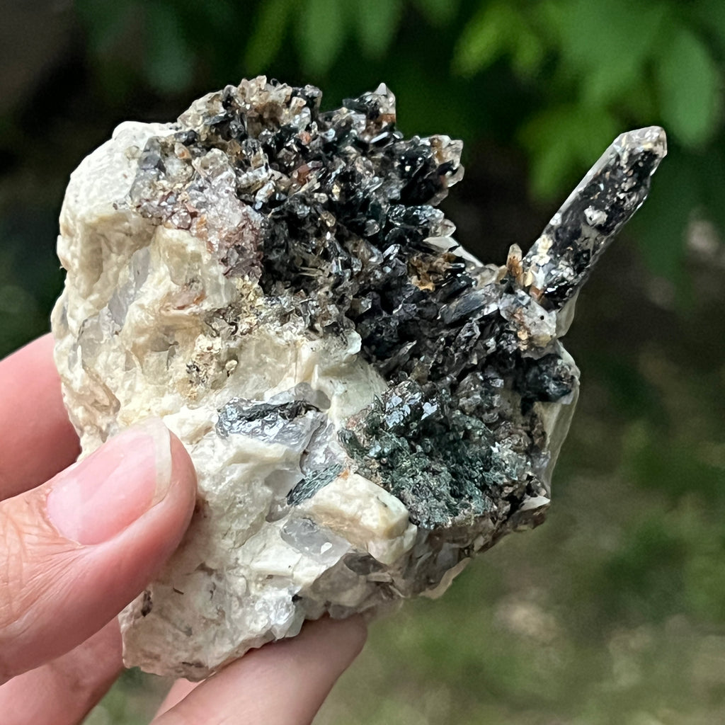 Cluster egirin cuart fumuriu/negru Zomba m24, pietre semipretioase - druzy.ro 3 