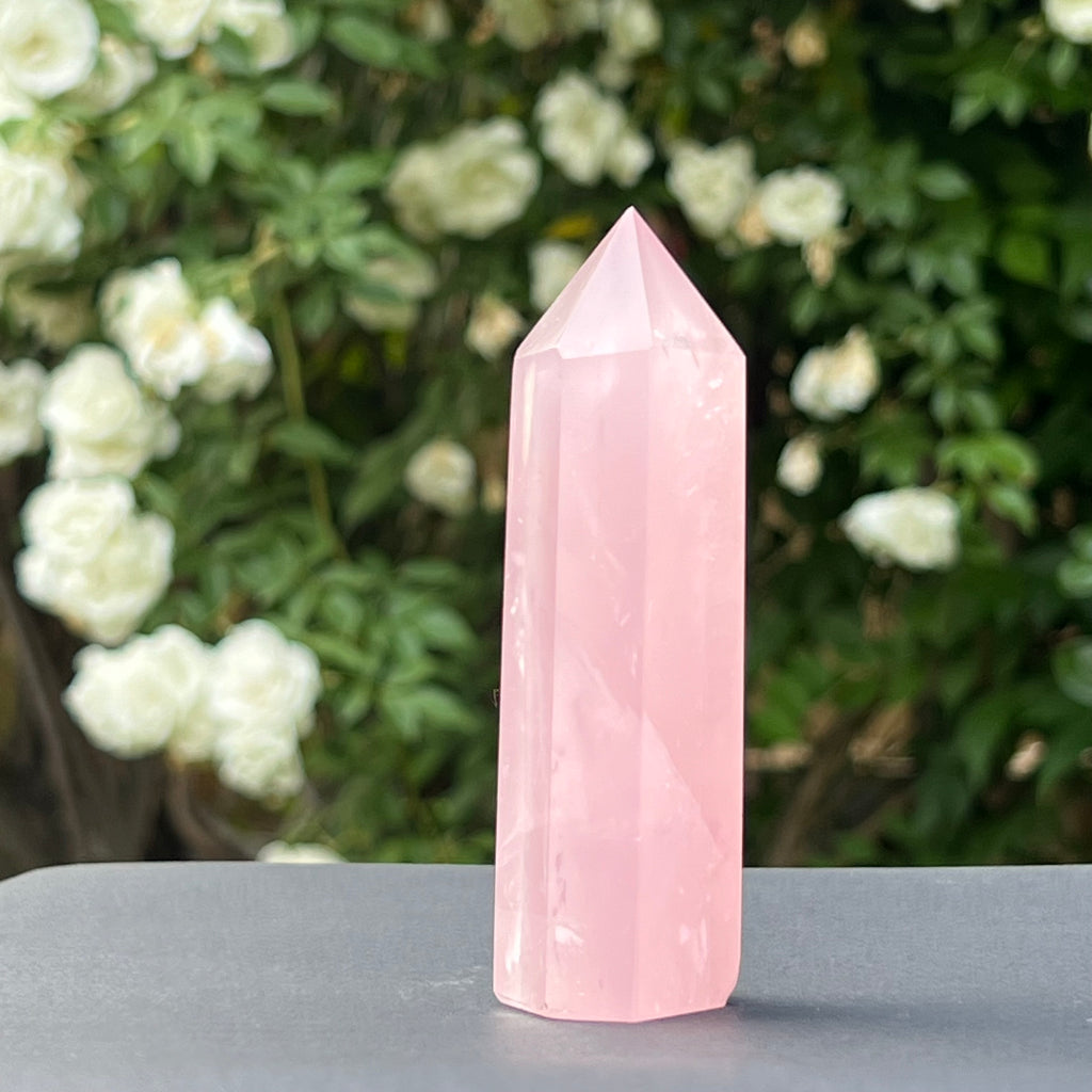Obelisc cuart roz Namibia model 2, pietre semipretioase - druzy.ro 3