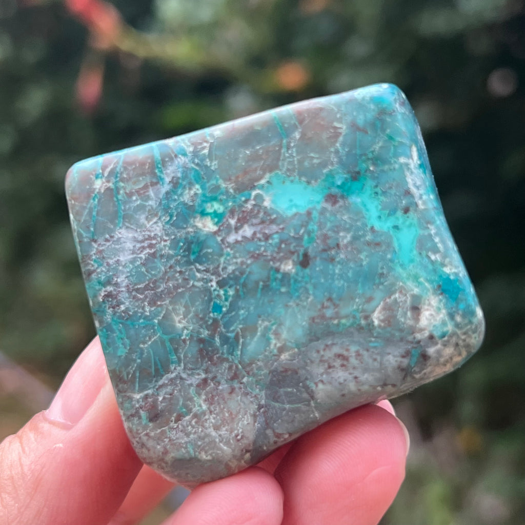 Shattuckite forma libera/palmstone m3, druzy.ro, pietre semipretioase 5