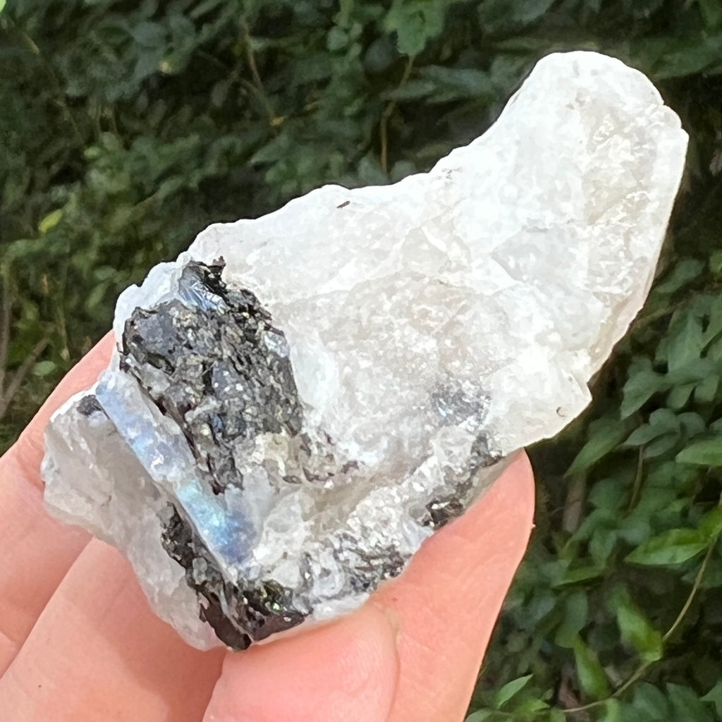 Piatra lunii cu insertii turmalina -piatra bruta m7, druzy.ro, cristale 4