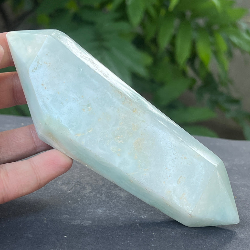 Dublu varf aragonit albastru | Model 2, pietre semipretioase - druzy.ro 3 