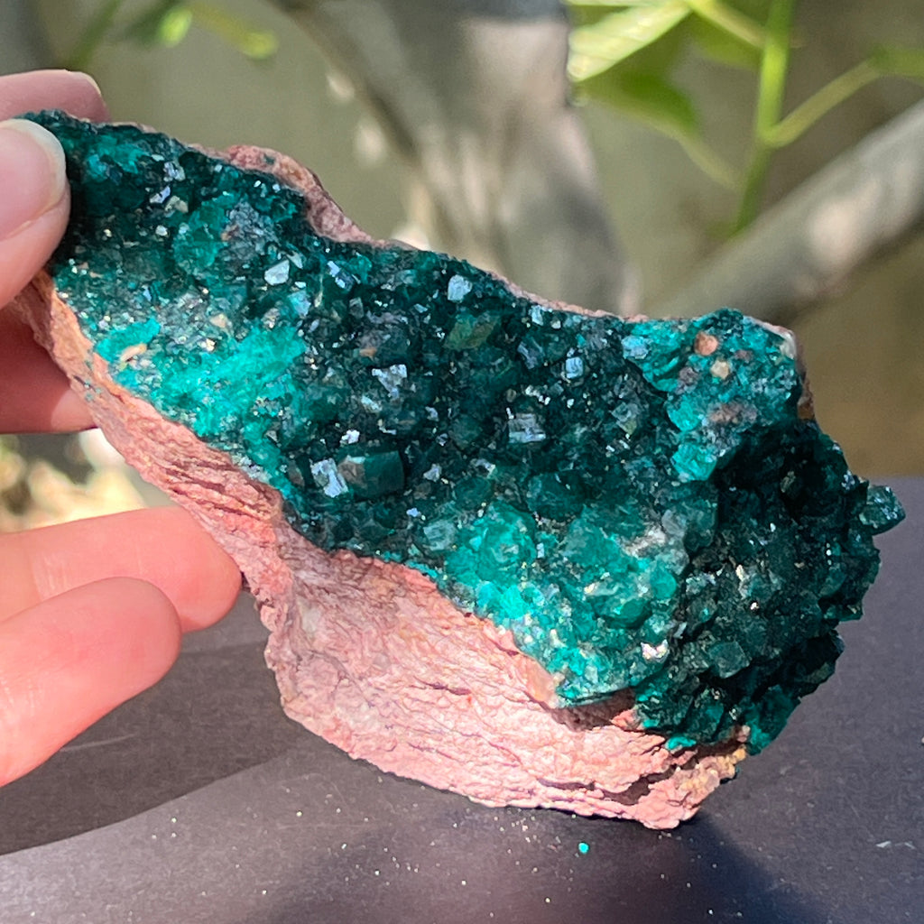 Dioptaz cluster din Congo model 41, pietre semipretioase - druzy.ro 2 