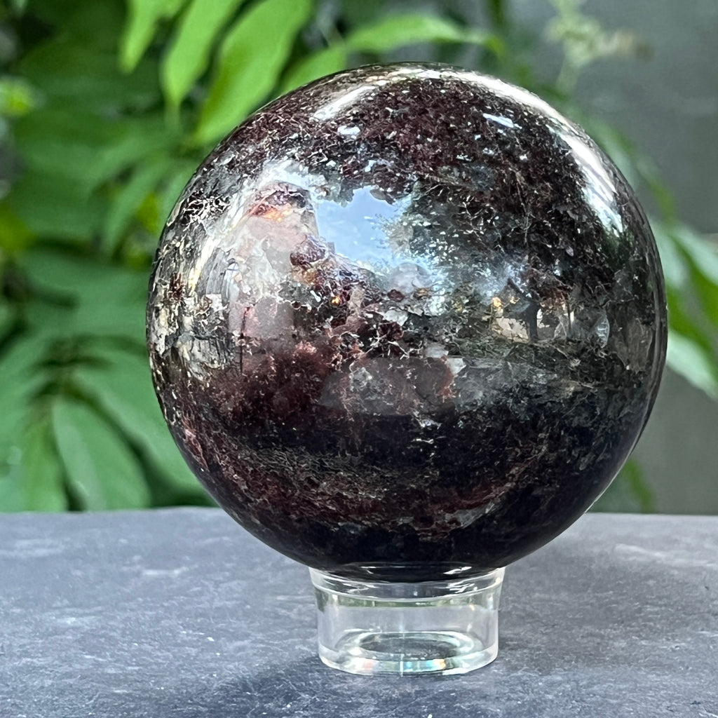 Sfera granat cu cuart | Model 2, pietre semipretioase - druzy.ro 7 