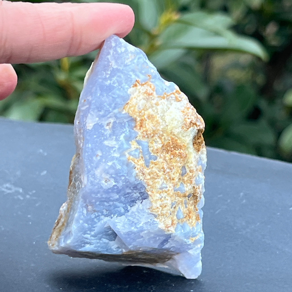 Calcedonie albastra /blue lace/ agat albastru piatra bruta m13, pietre semipretioase - druzy.ro 3 