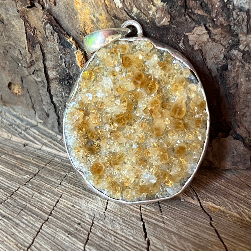 Pandantiv citrinn druzy din argint | Model 2, pietre semipretioase - druzy.ro 3 