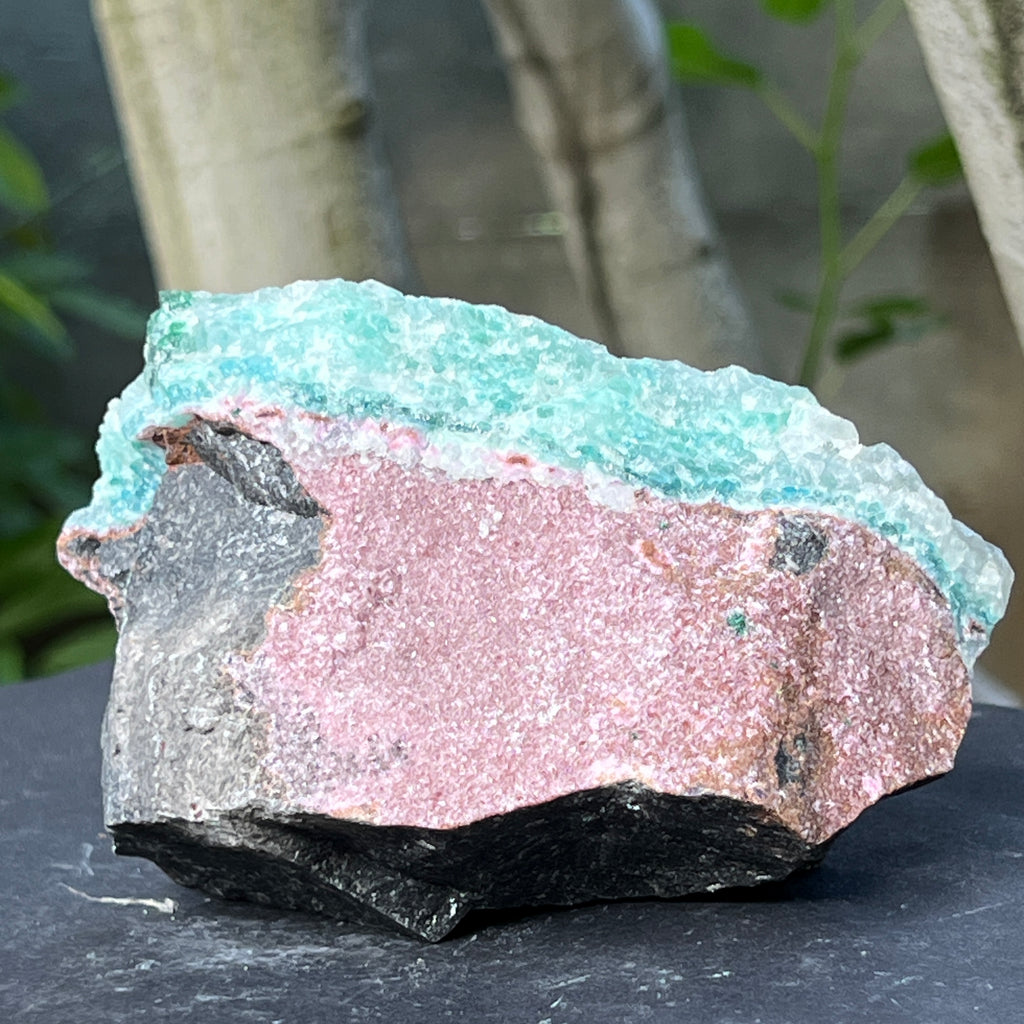 Cluster calcedonie cu crom albastru-verzuie din Zimbabwe | Model 3, pietre semipretioase - druzy.ro 2 