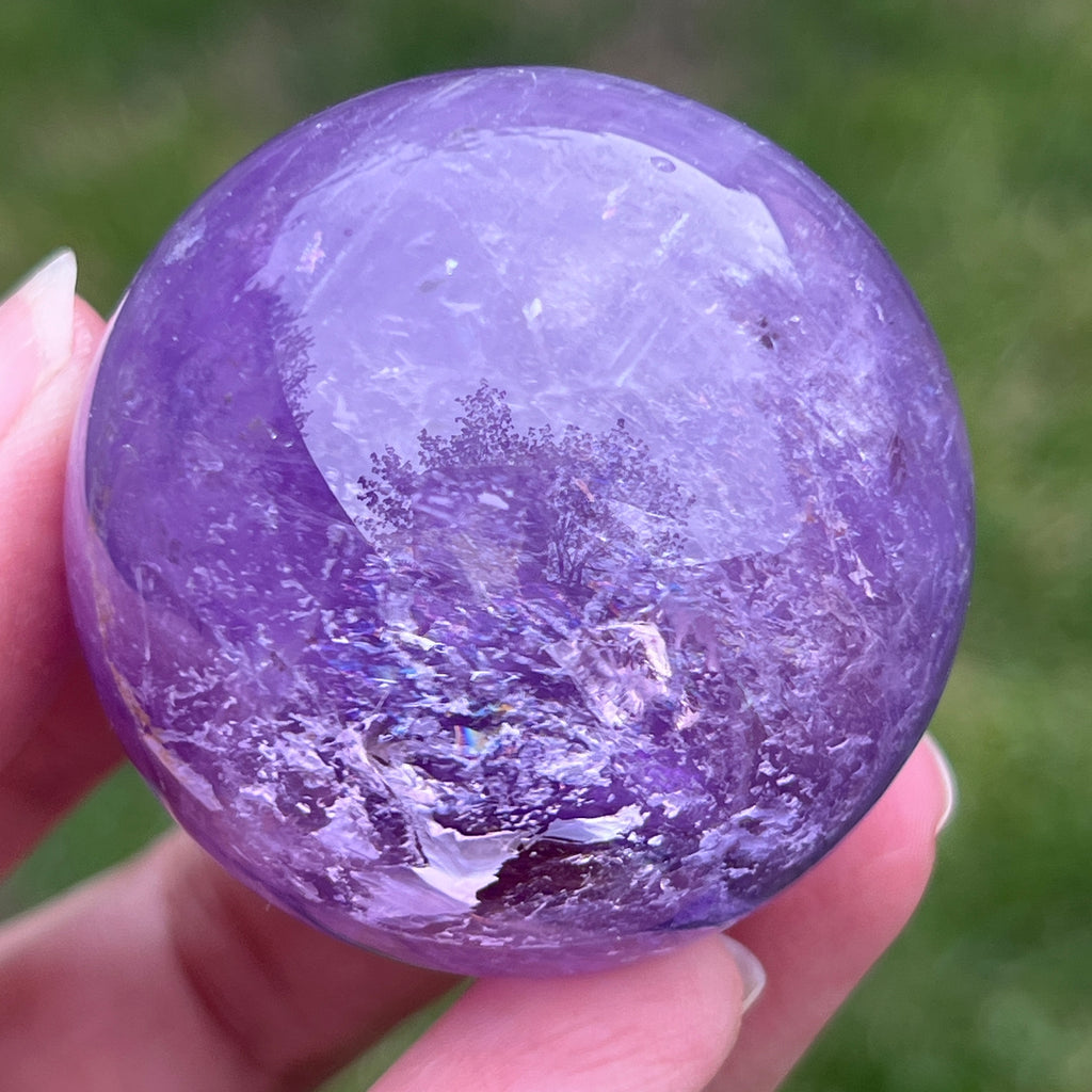 Sfera ametist AA din Brazilia model 6, pietre semipretioase - druzy.ro 2 