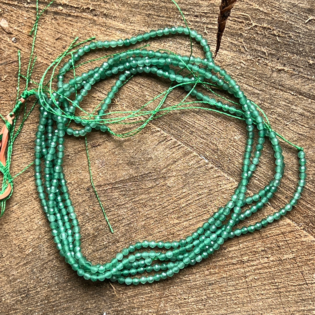 Sirag margele pietre semipretioase sfere fatetate AVENTURIN VERDE INCHIS, pietre semipretioase - druzy.ro 1 
