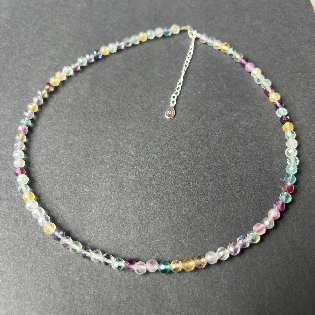 Colier fluorit curcubeu Rainbow#36, pietre semipretioase - druzy.ro 3 