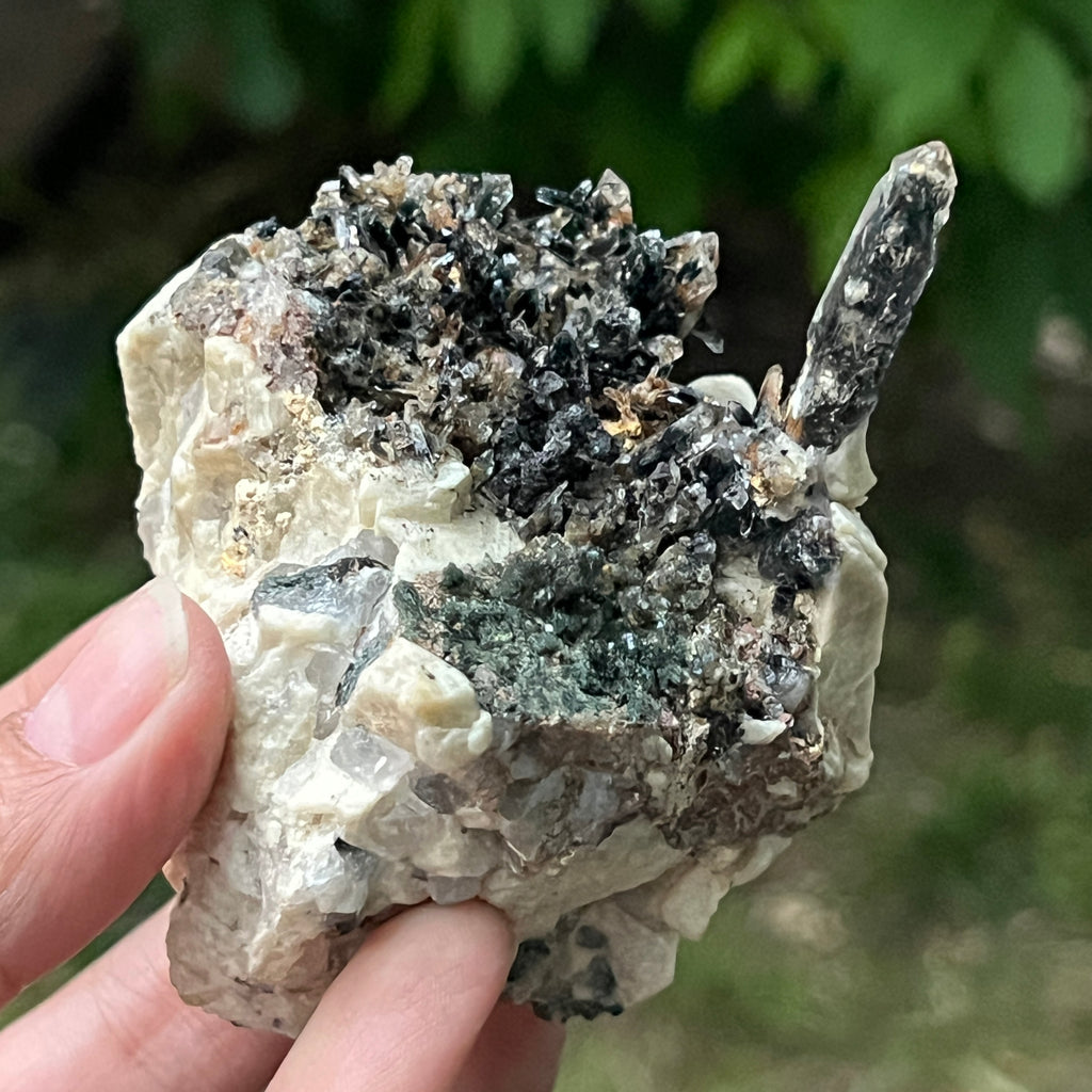 Cluster egirin cuart fumuriu/negru Zomba m24, pietre semipretioase - druzy.ro 4 