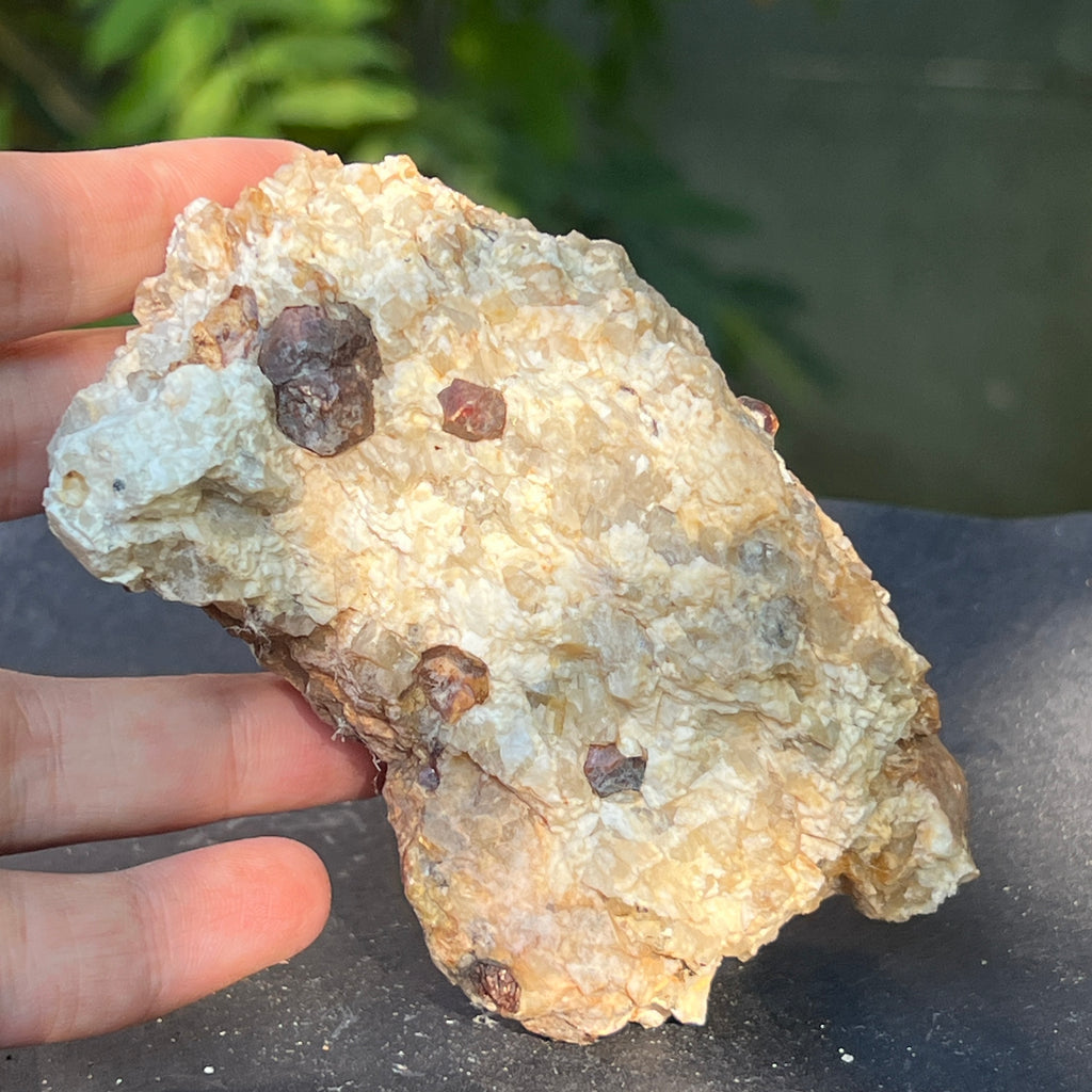 Cluster granat rosu almandin in matrice – specimen brut | Model 4, pietre semipretioase - druzy.ro 5 