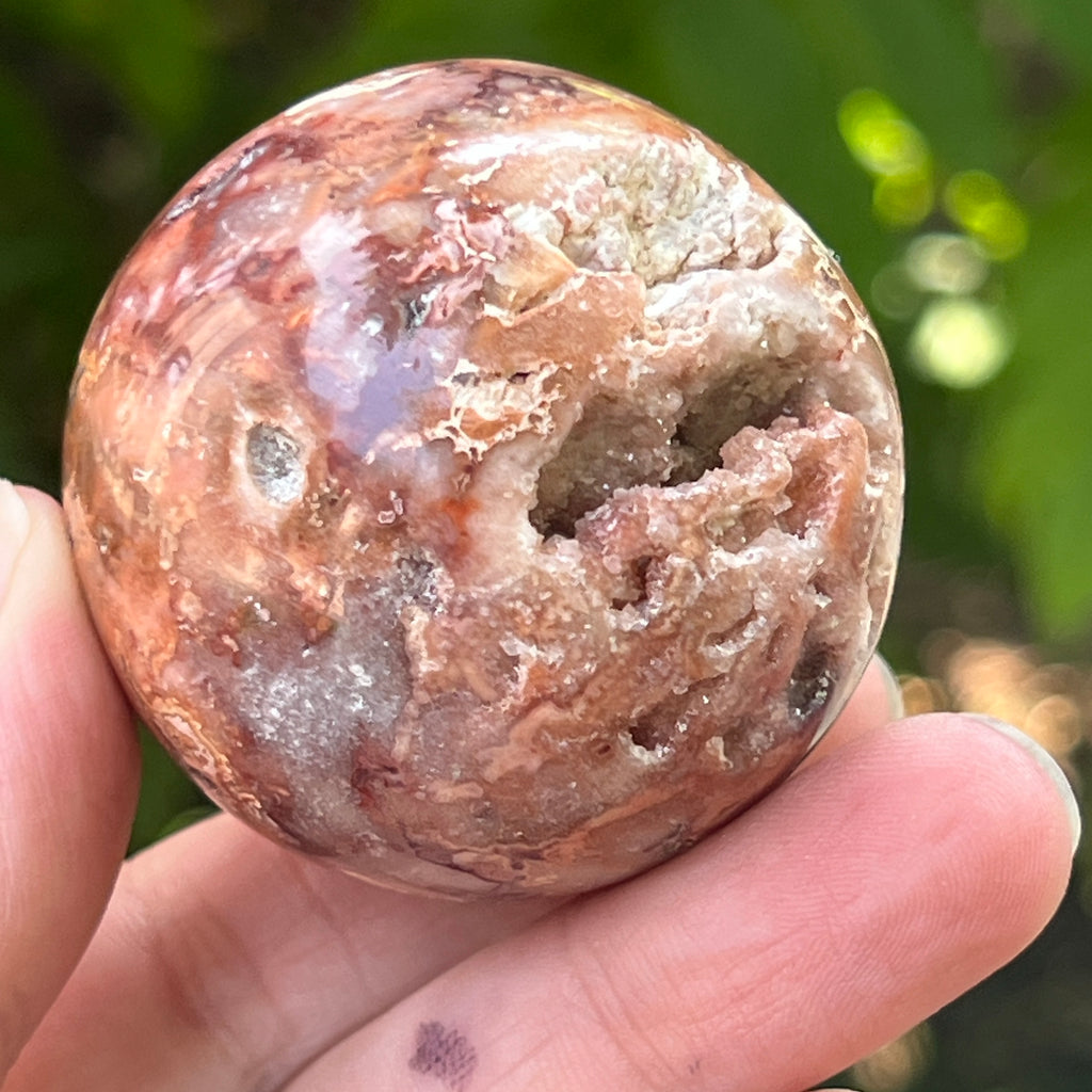 Sfera agat Crazy Lace | Model 13, pietre semipretioase - druzy.ro 3 