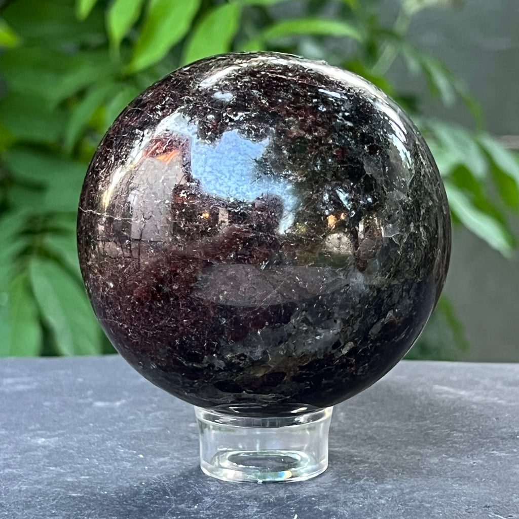Sfera granat cu cuart | Model 2, pietre semipretioase - druzy.ro 4 
