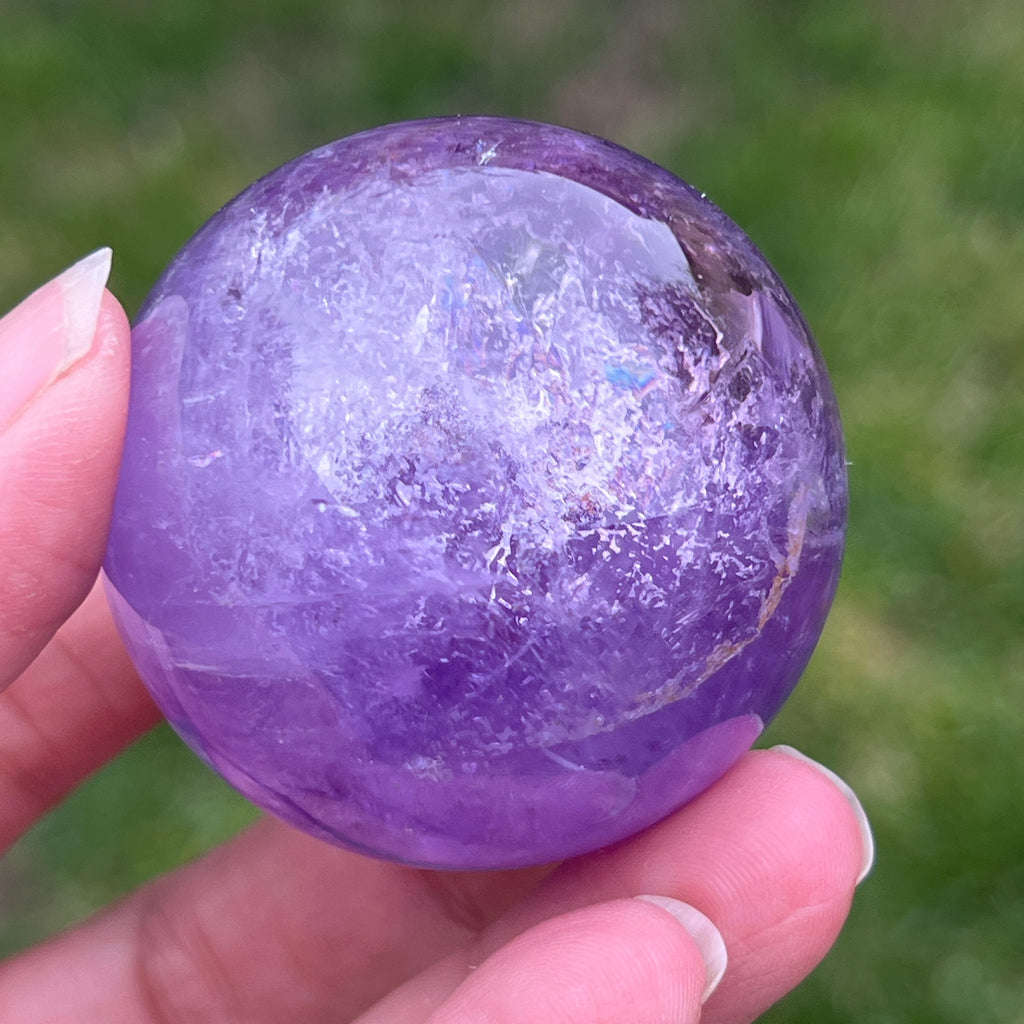 Sfera ametist AA din Brazilia model 6, pietre semipretioase - druzy.ro 10 