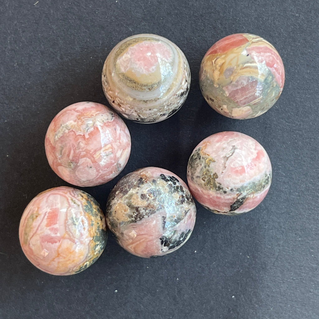 Sfera rodocrozit mini, pietre semipretioase - druzy.ro 1 