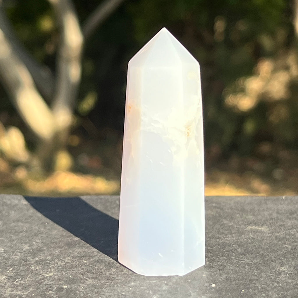 Obelisc calcedonie albastra model 5, druzy.ro, cristale 6