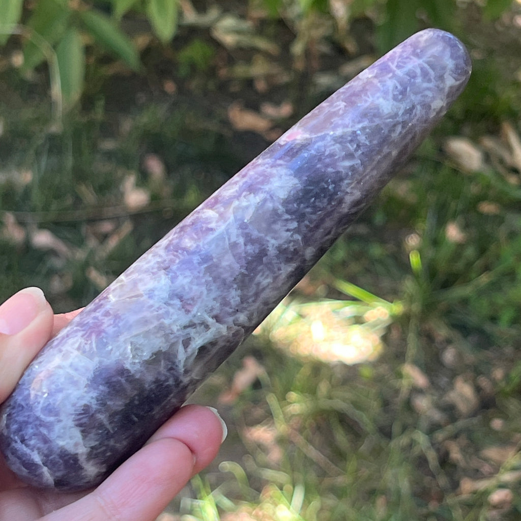 Bagheta Lepidolit din Madagascar | Model 4, pietre semipretioase - druzy.ro 2 