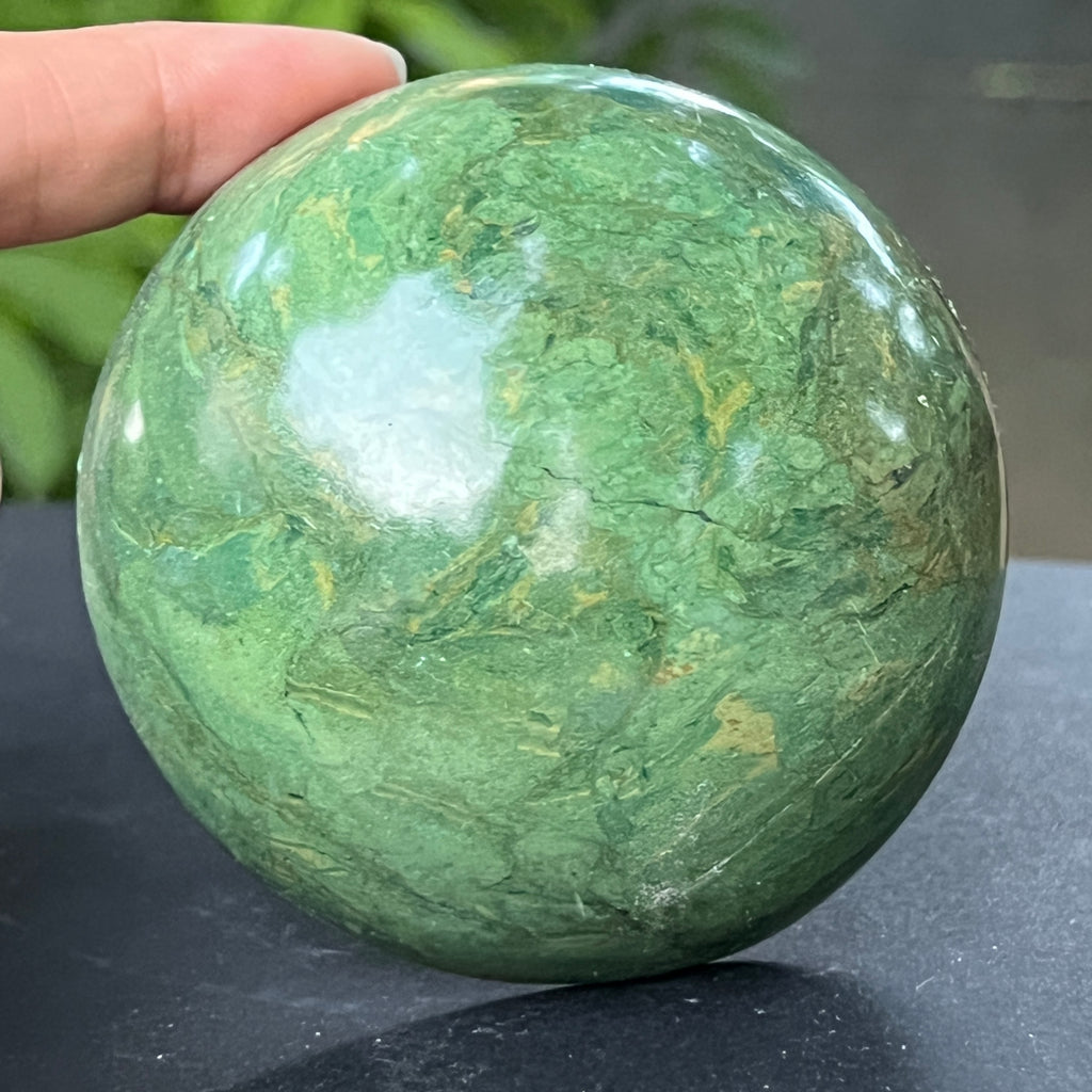 Semisfera verdit (jad african) m1, pietre semipretioase - druzy.ro 1 