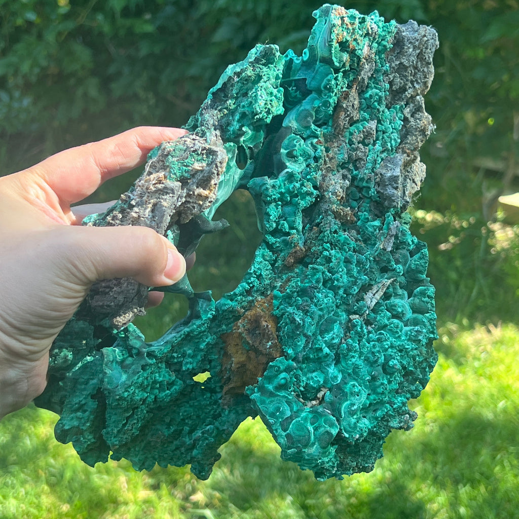Malachit matasos piatra bruta | Model XXL 2, pietre semipretioase - druzy.ro 3 