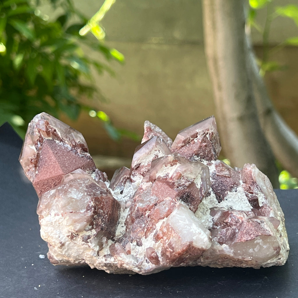 Cluster cuart rosu hematoid | Model L4, pietre semipretioase - druzy.ro 6 