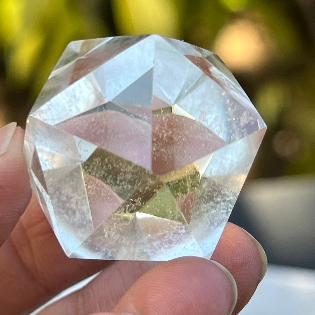 Icosaedru cuart incolor / cristal de stanca m15, pietre semipretioase - druzy.ro 4 