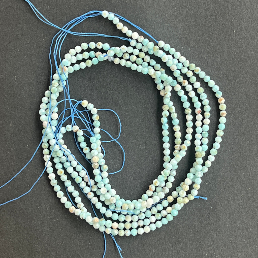 Sirag margele pietre semipretioase sfere fatetate LARIMAR, pietre semipretioase - druzy.ro 2 