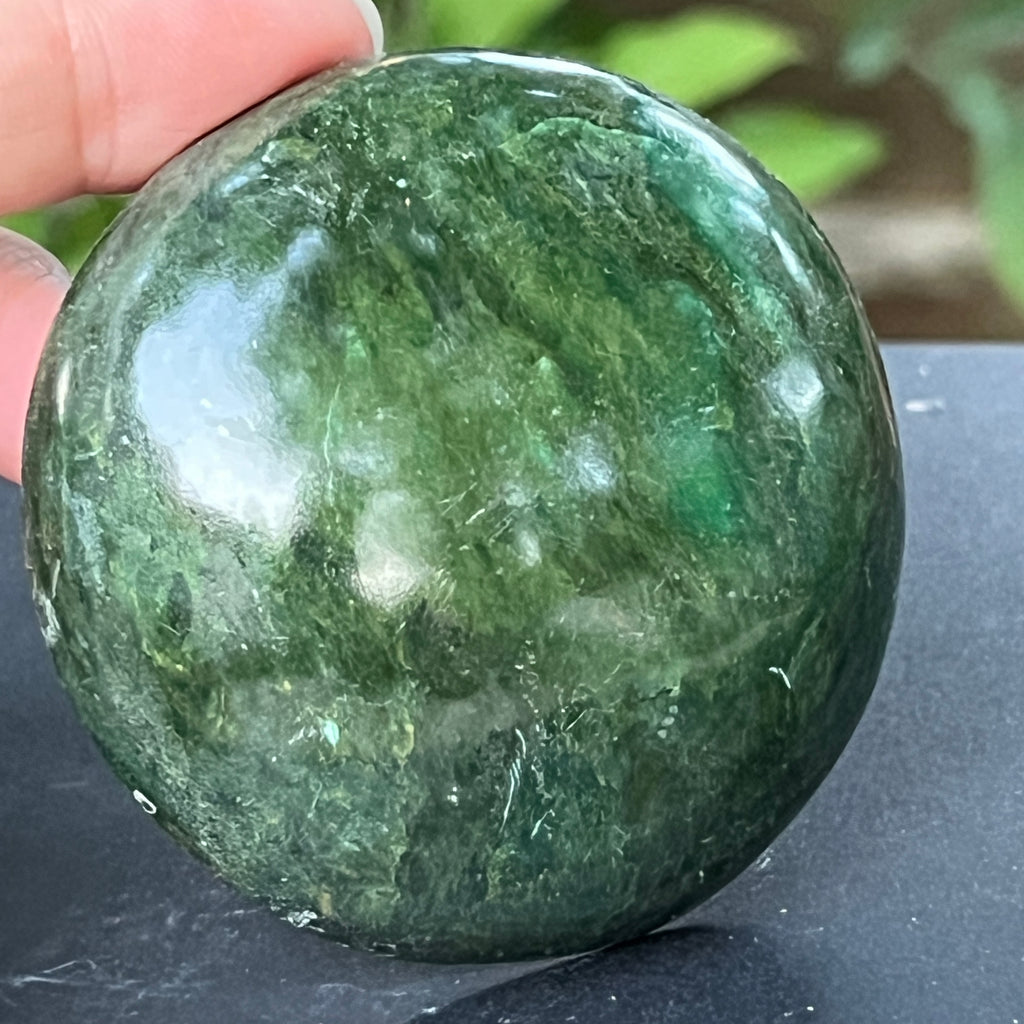 Semisfera verdit (jad african) m4, pietre semipretioase - druzy.ro 1 