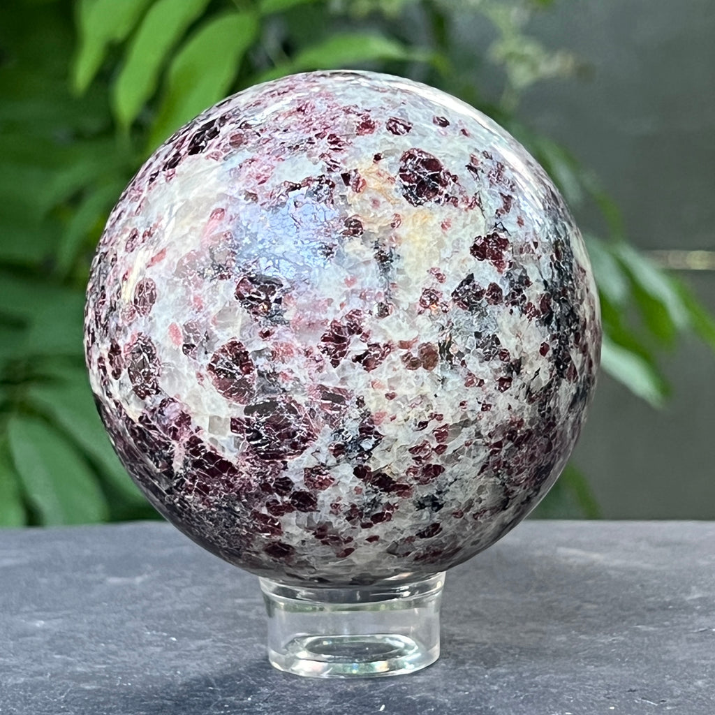 Sfera granat cu cuart | Model 1, pietre semipretioase - druzy.ro 7 
