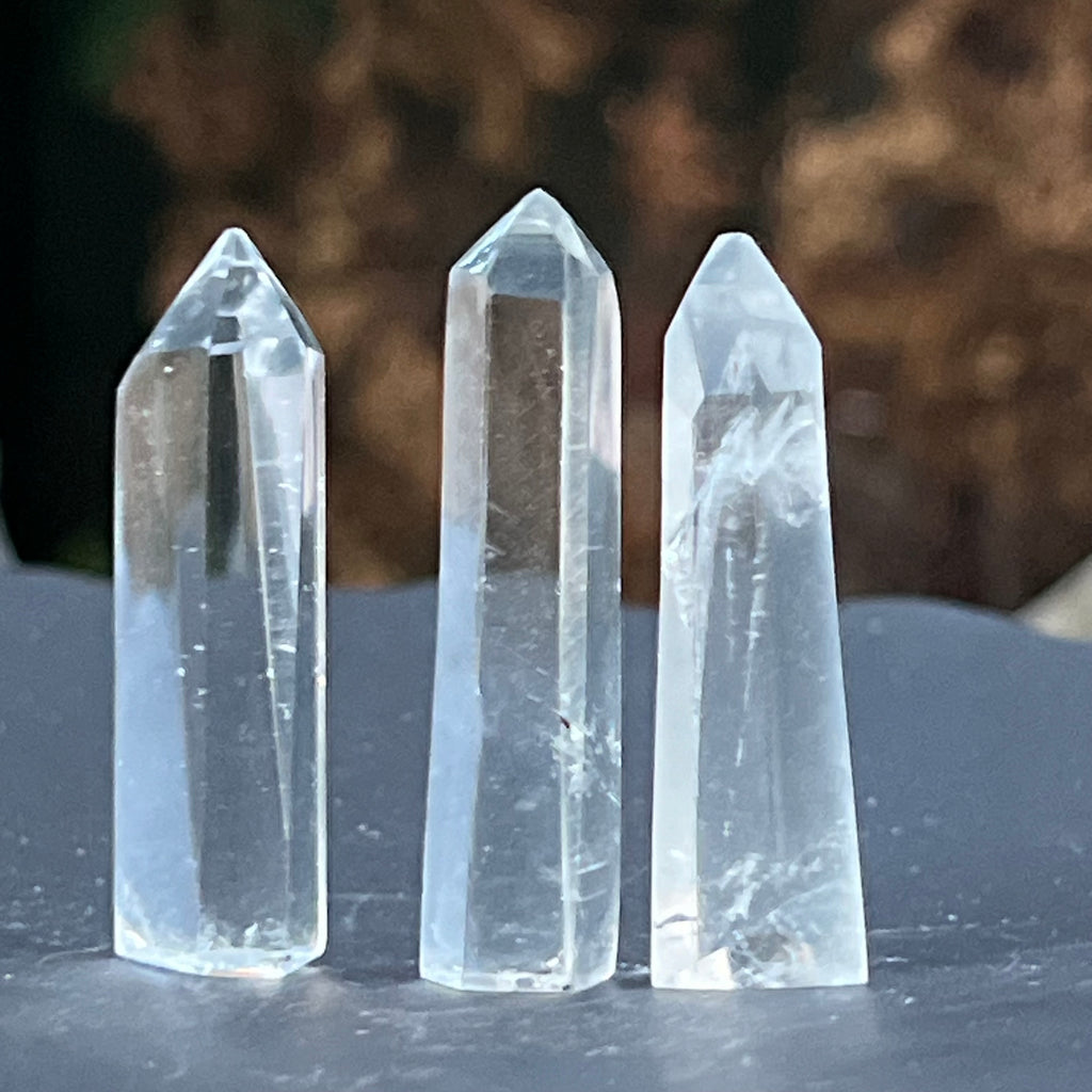Obelisc cuart de stanca cristal incolor mini, pietre semipretioase - druzy.ro 1