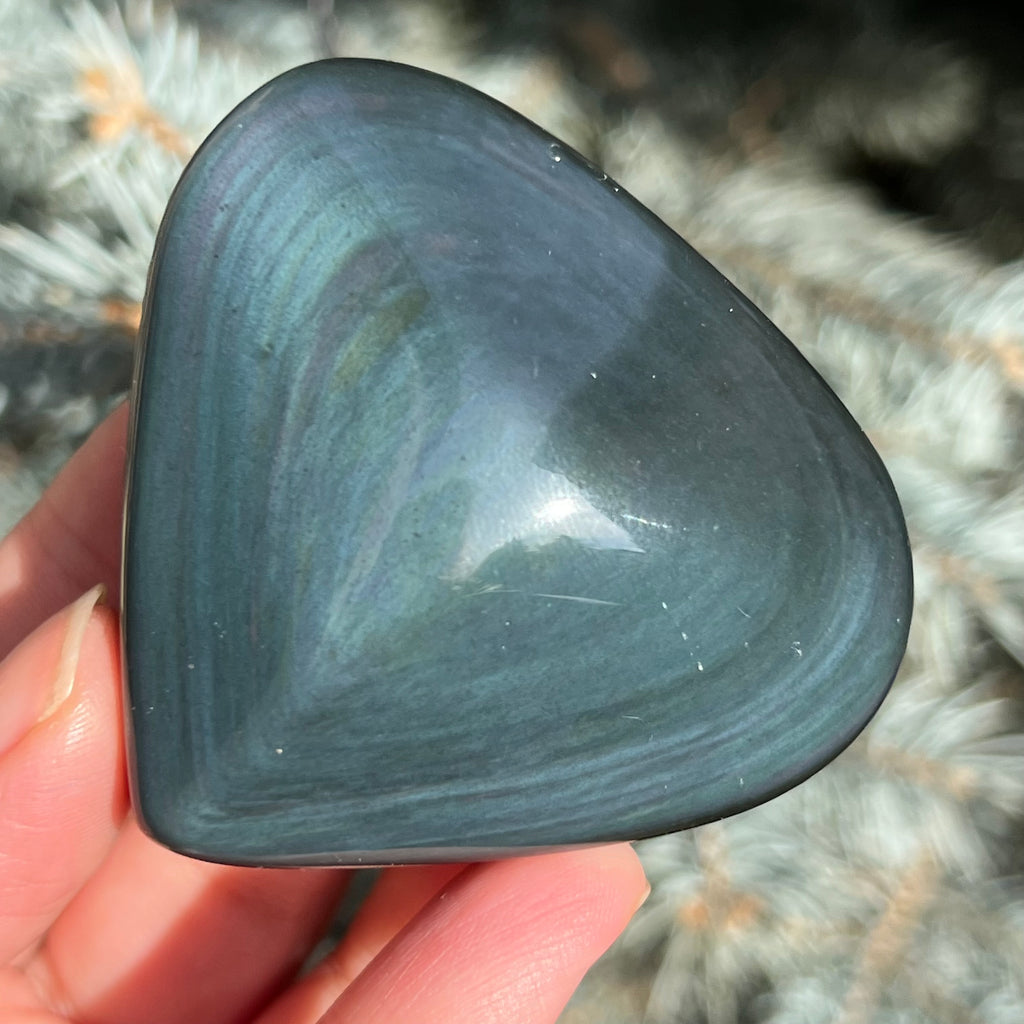 Obsidian curcubeu inima model 6, druzy.ro, cristale 1