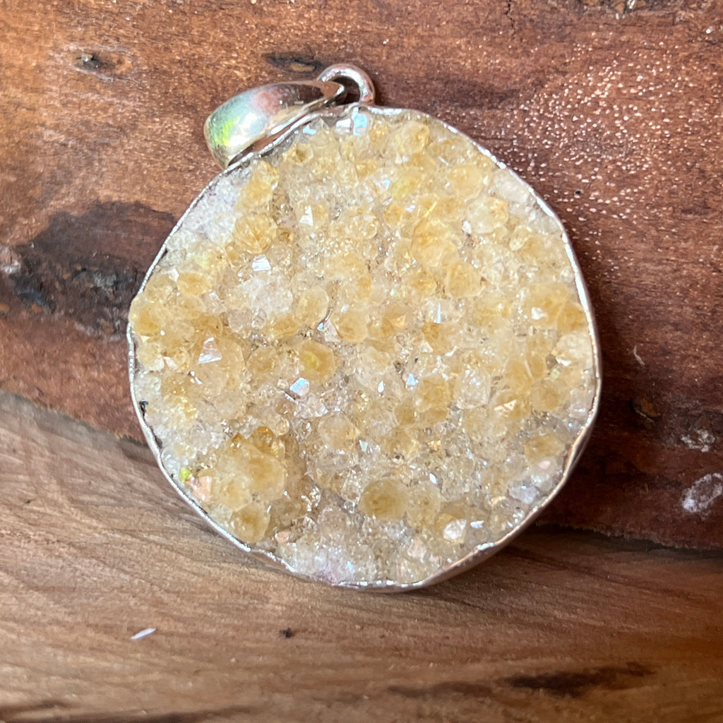 Pandantiv citrinn druzy din argint | Model 1, pietre semipretioase - druzy.ro 5 