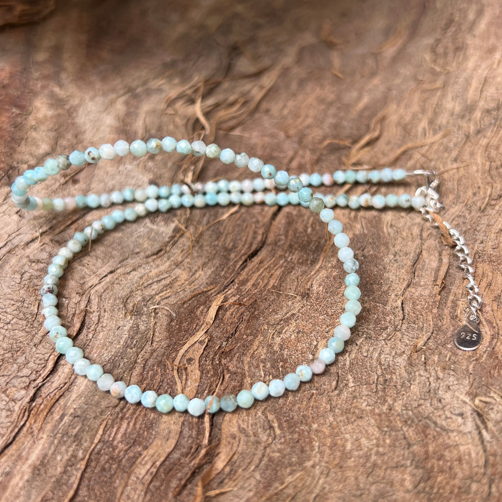 Colier larimar Maris #46, pietre semipretioase - druzy.ro 1 