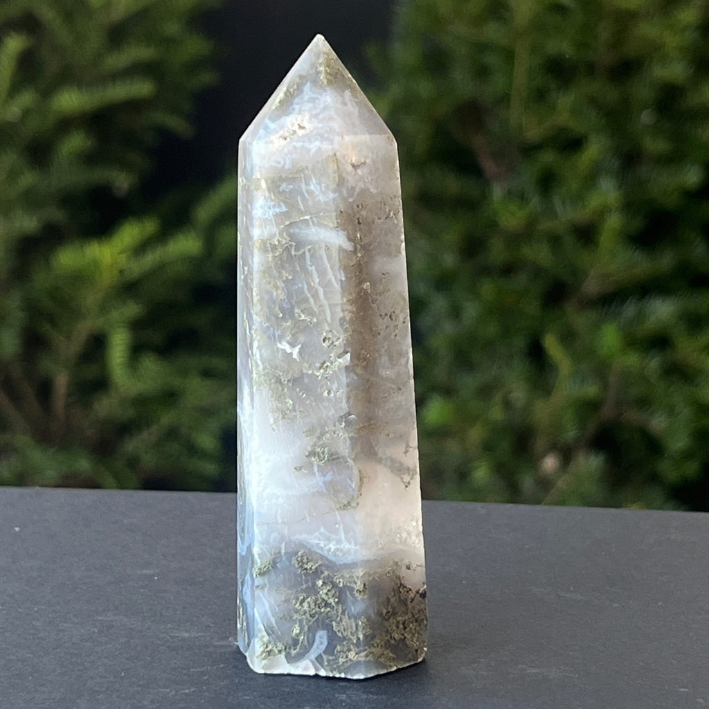 Obelisc agat muschi model 6, pietre semipretioase - druzy.ro 4 