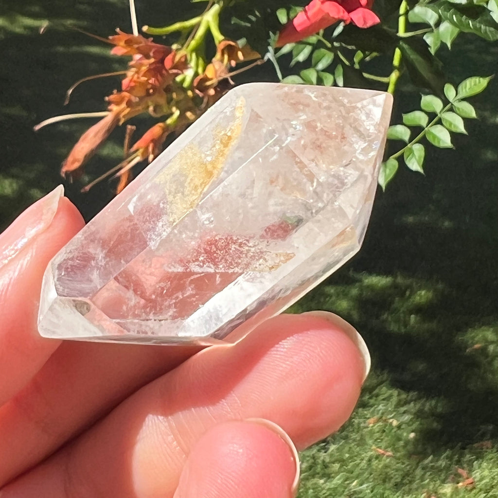 Dublu varf cristal de stanca/cuart incolor model mini10, pietre semipretioase - druzy.ro 5