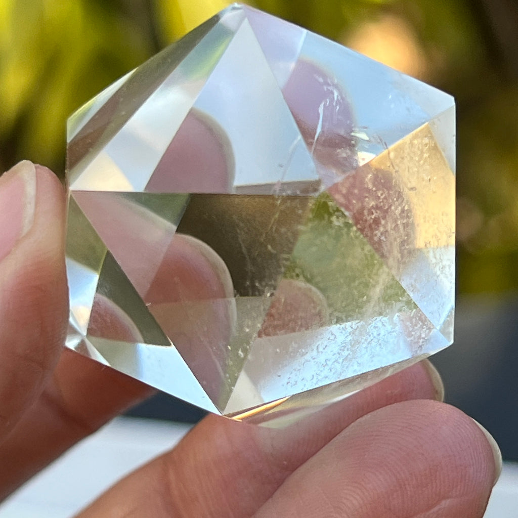 Icosaedru cuart incolor / cristal de stanca m14, pietre semipretioase - druzy.ro 3 