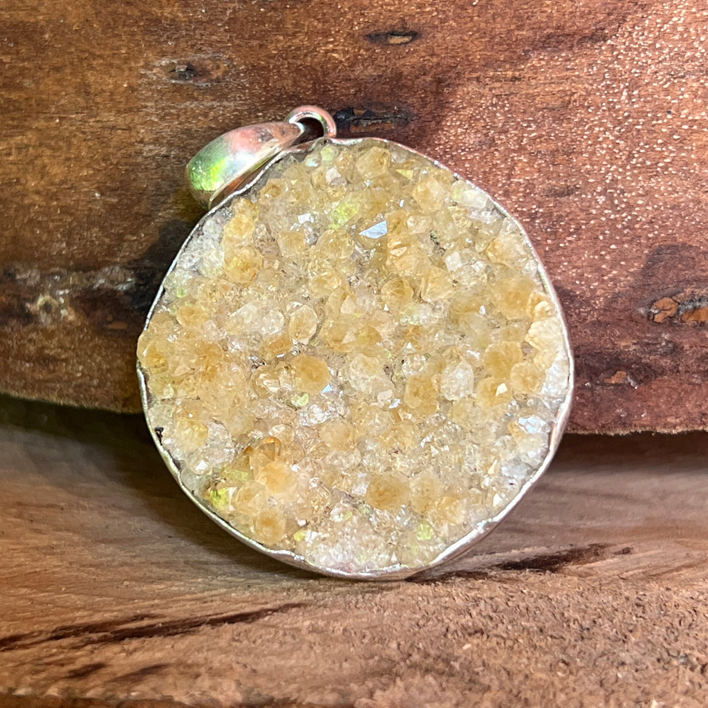 Pandantiv citrinn druzy din argint | Model 1, pietre semipretioase - druzy.ro 3 