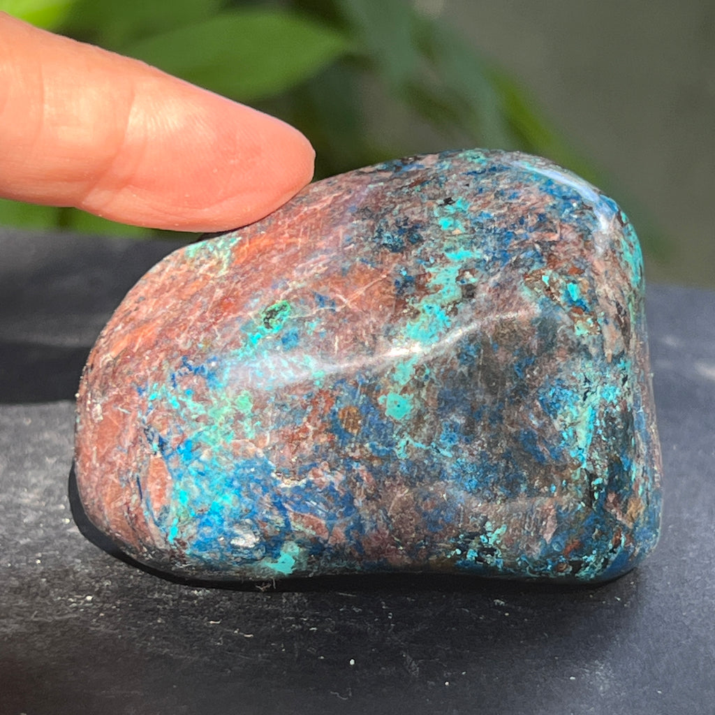 Forma libera/palmstone Shattuckite m1, pietre semipretioase - druzy.ro 1 