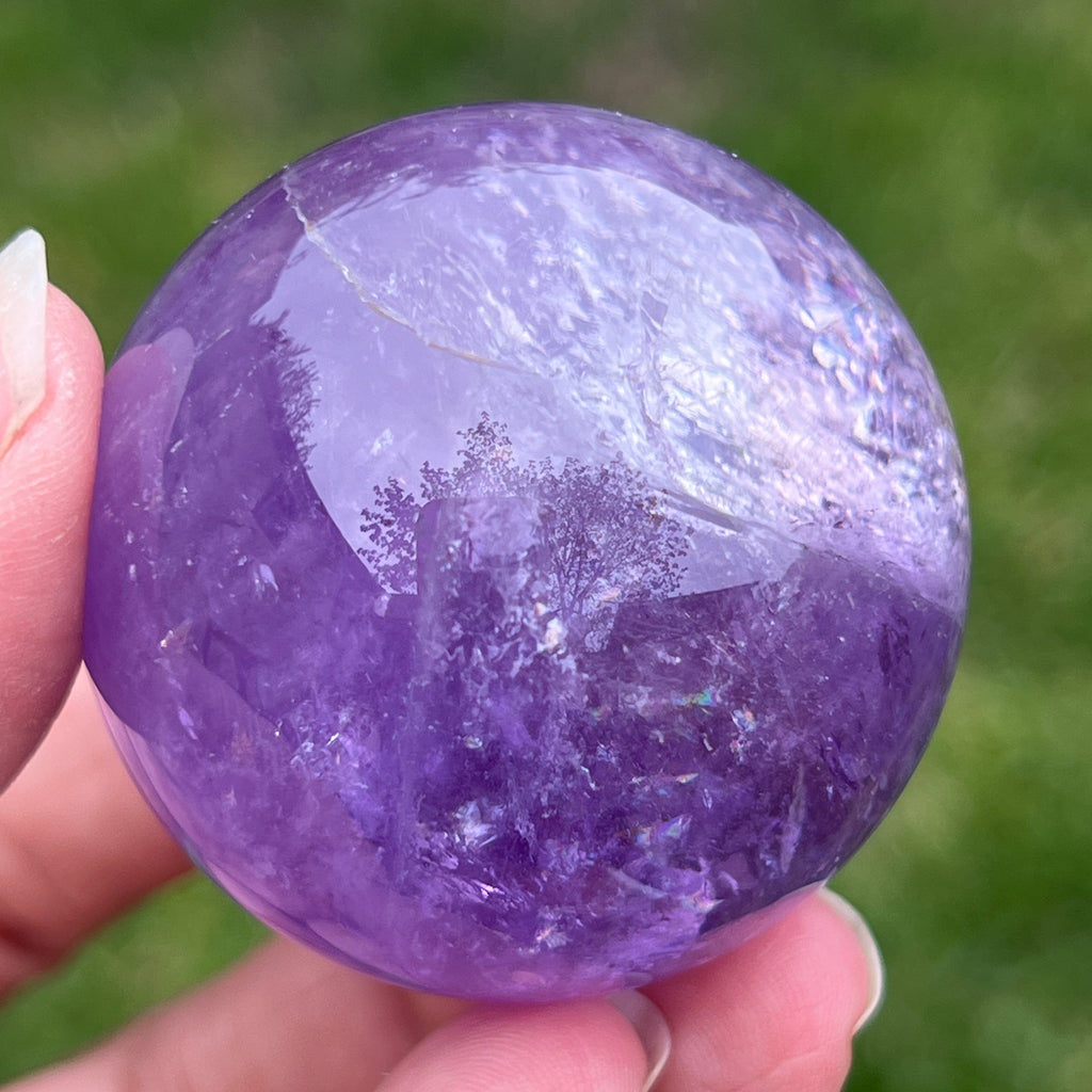 Sfera ametist AA din Brazilia model 6, pietre semipretioase - druzy.ro 14 