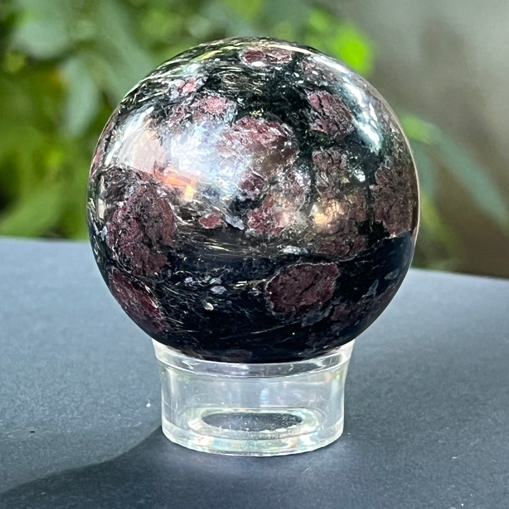 Sfera turmalina neagra cu granat model 6, pietre semipretioase - druzy.ro 3 
